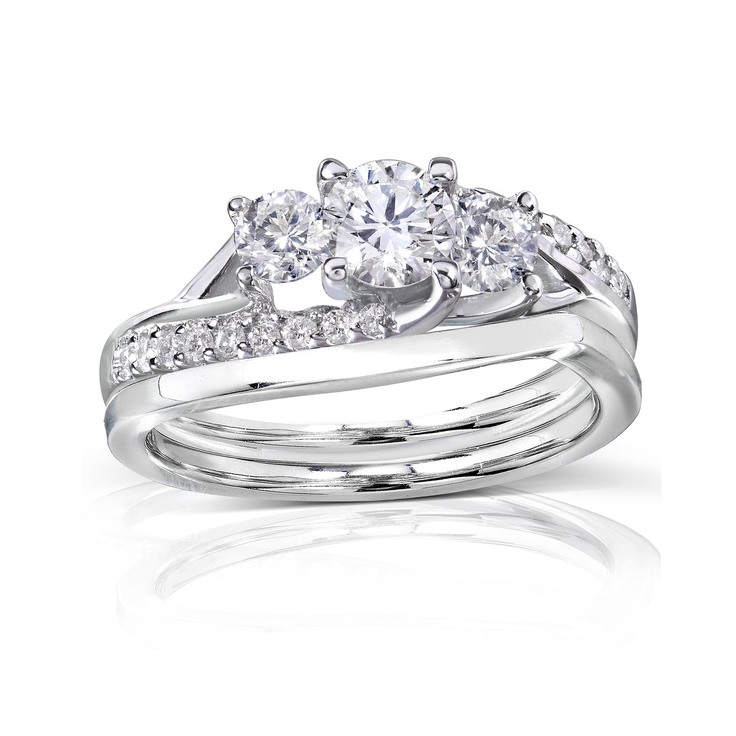 1.1 Carat Natural Diamond Round Solana Bridal Set