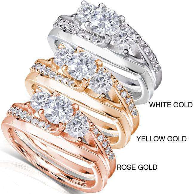 1.1 Carat Natural Diamond Round Solana Bridal Set