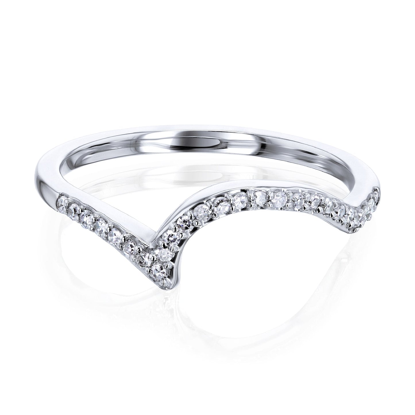 0.1 Carat Natural Diamond River Ring