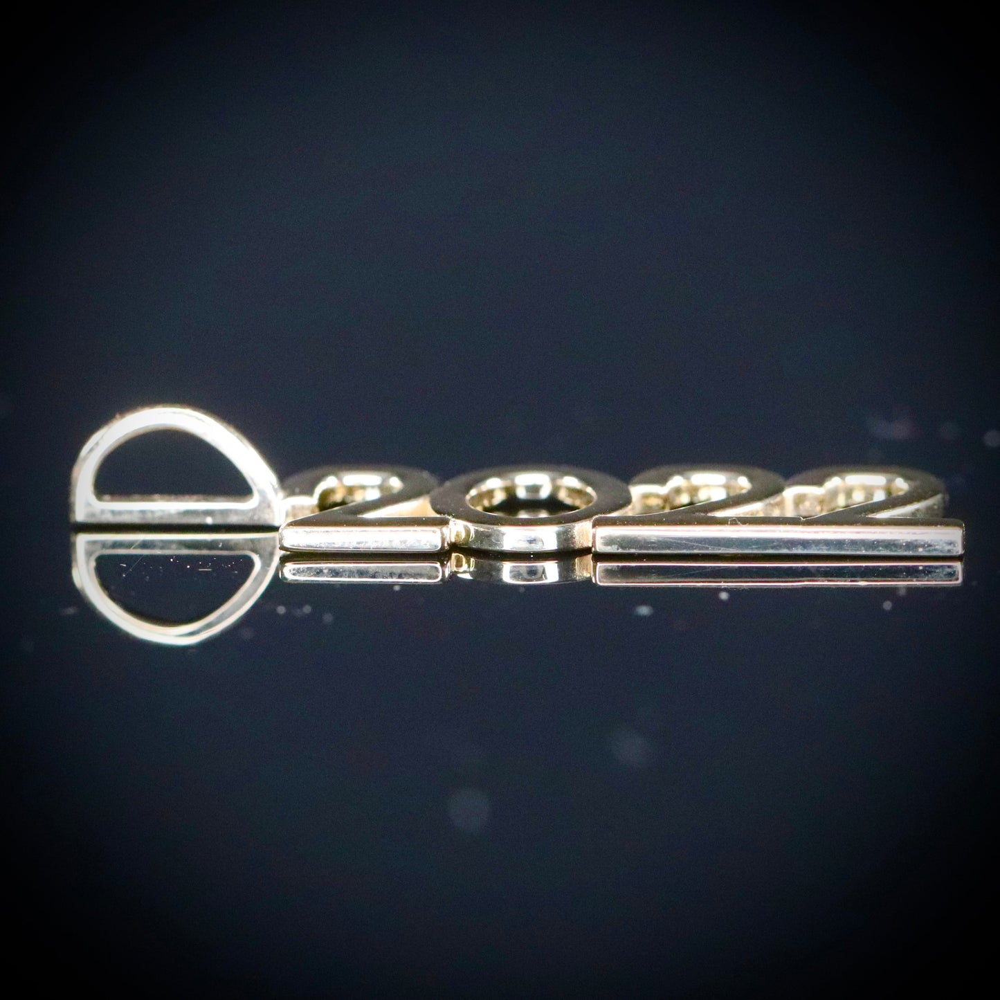 SPECIAL: Large 2022 pendant charm in 14k yellow gold