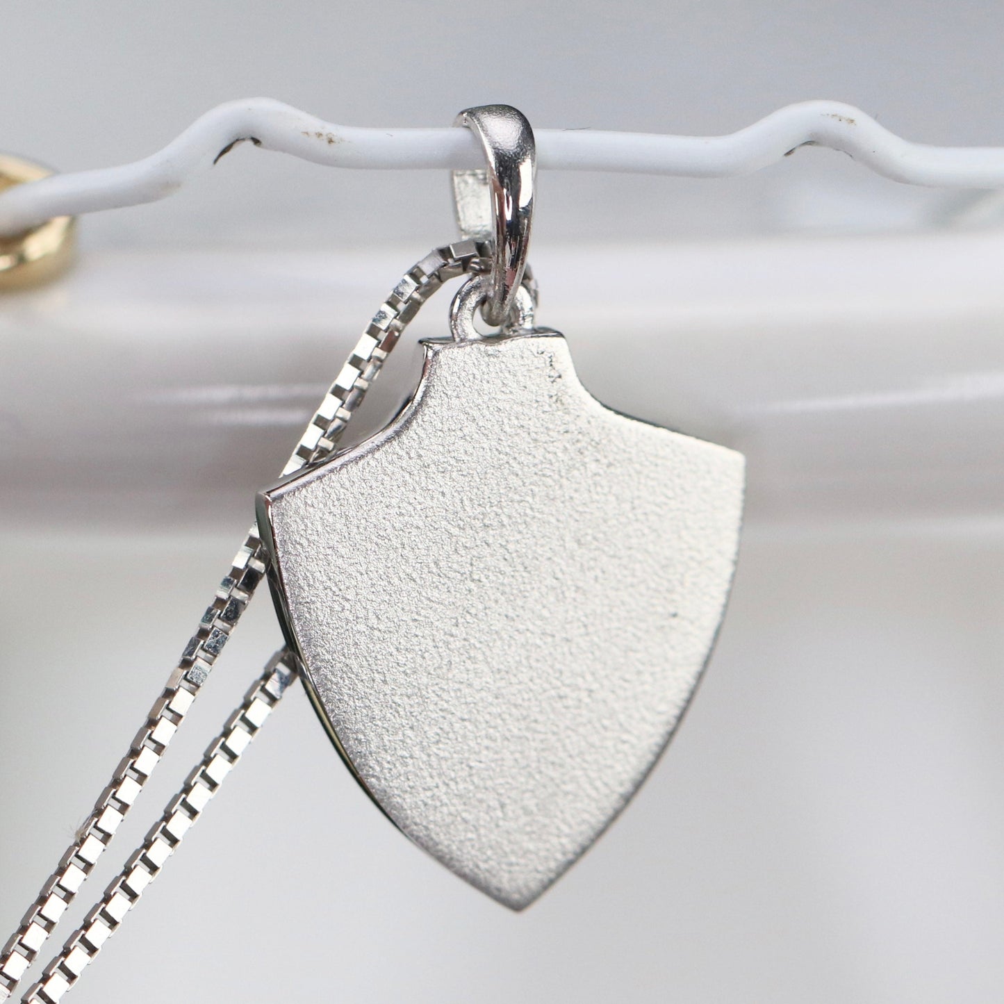 50% OFF! Bee shield necklaces in your choice of 14k yellow or white gold