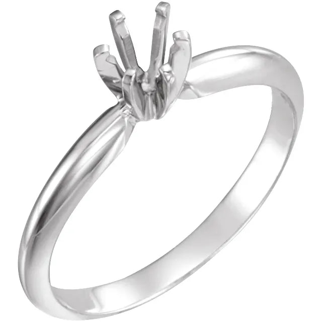 SPECIAL ORDER: Diamond band and solitaire setting for diamond in 14k white gold