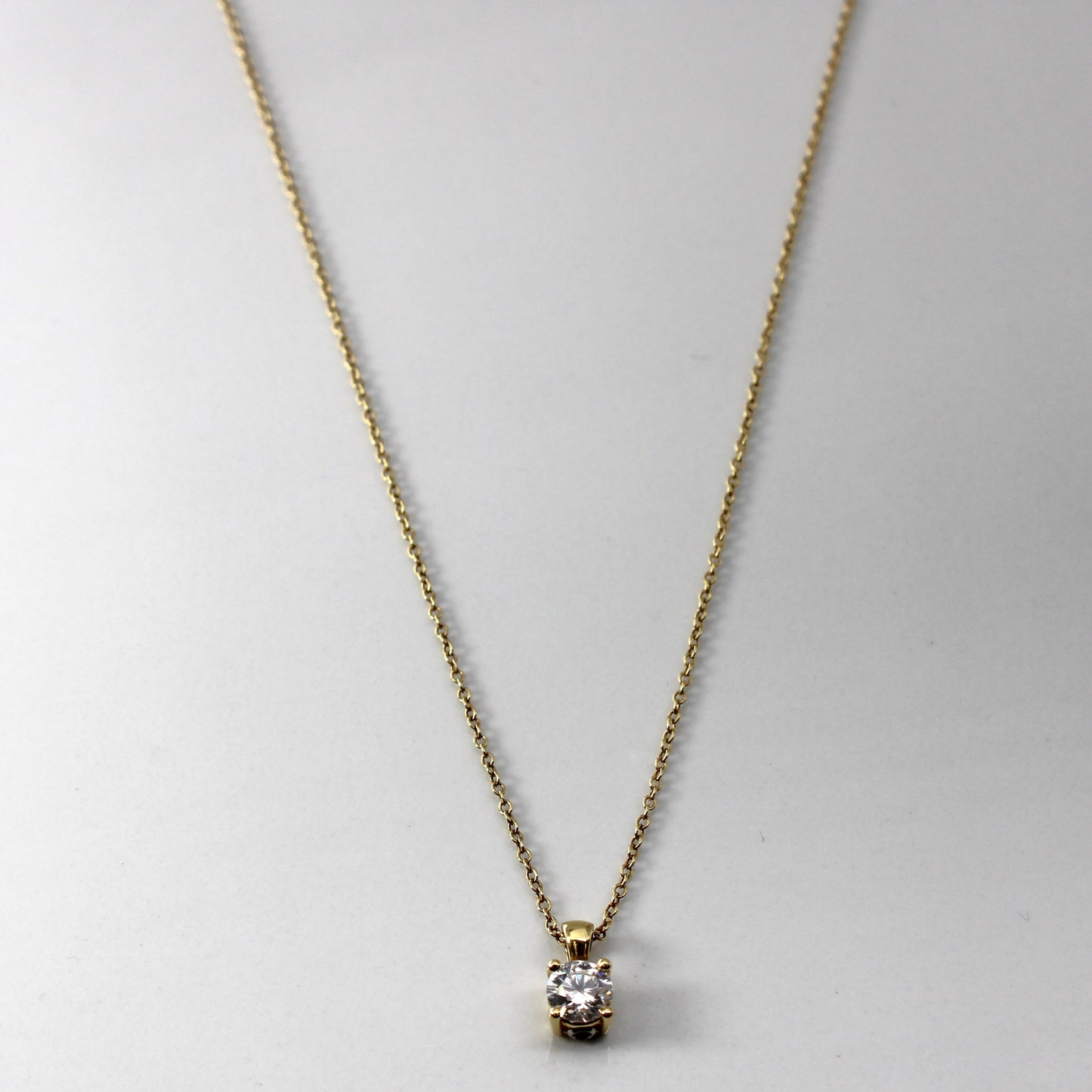 Birks' Solitaire Diamond Pendant Necklace | 0.43ct | 18|