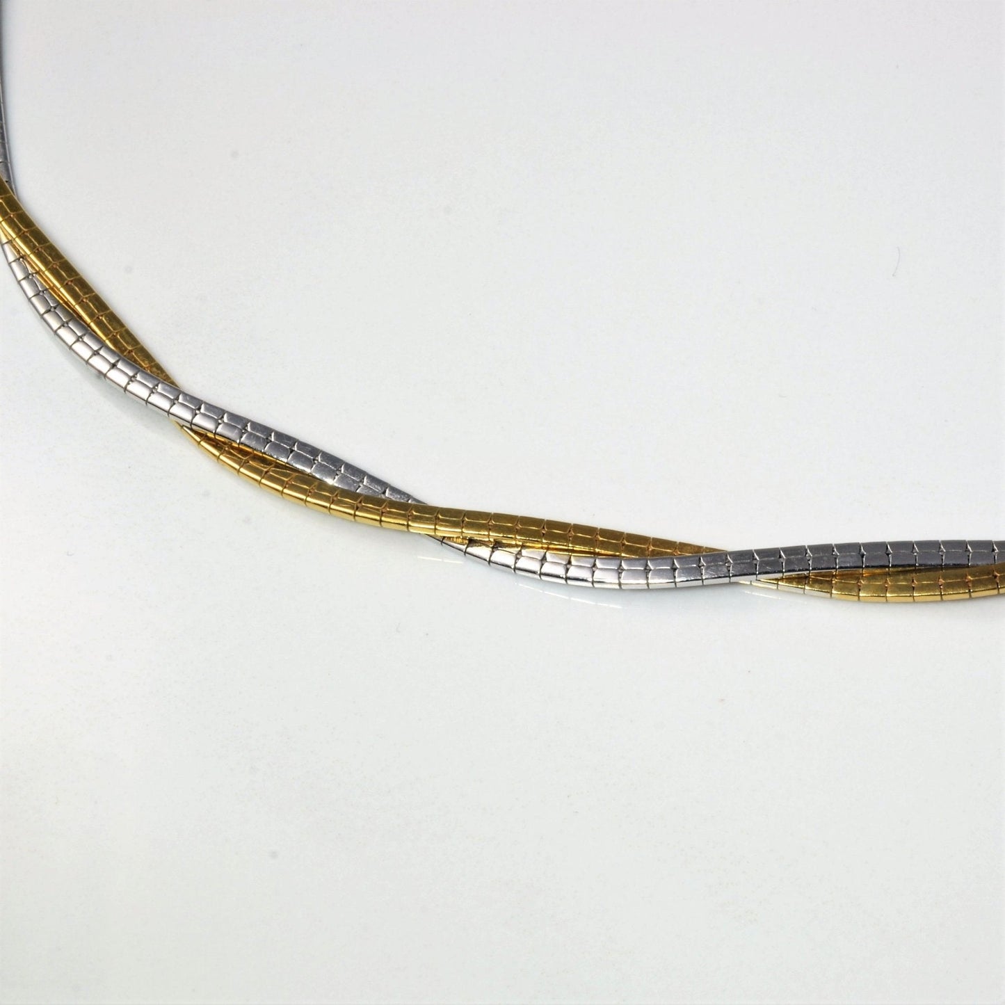 Birks' Two Tone Braided Gold Necklace | 17 |