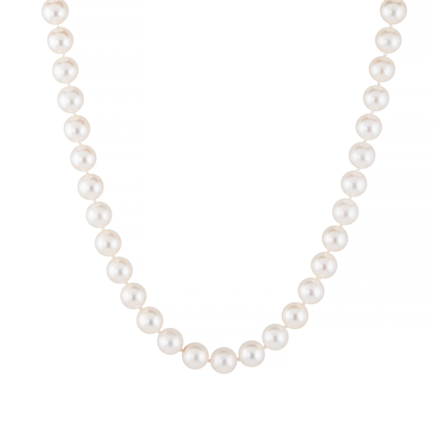 36.5 Inch Cultured Pearl Necklace Vintage 14k Gold