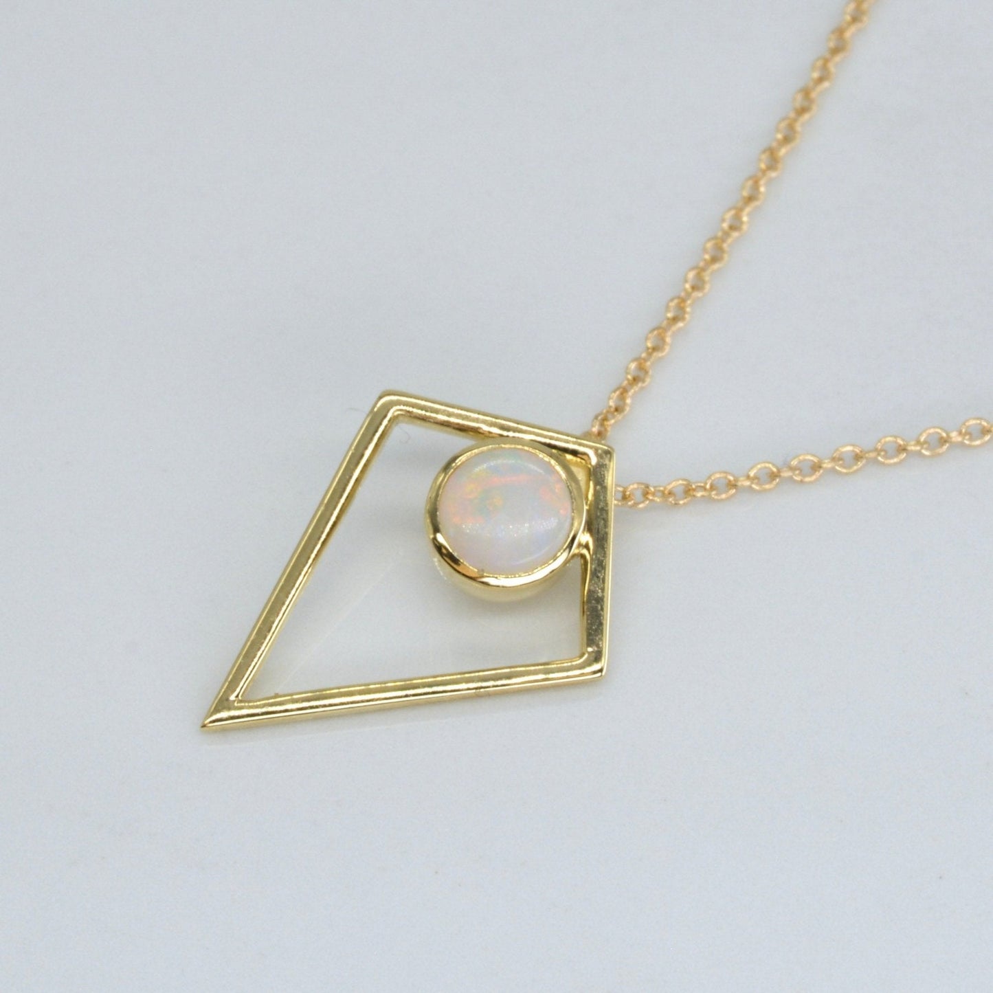 '100 Ways' Geometric Opal Necklace | 0.34ct |