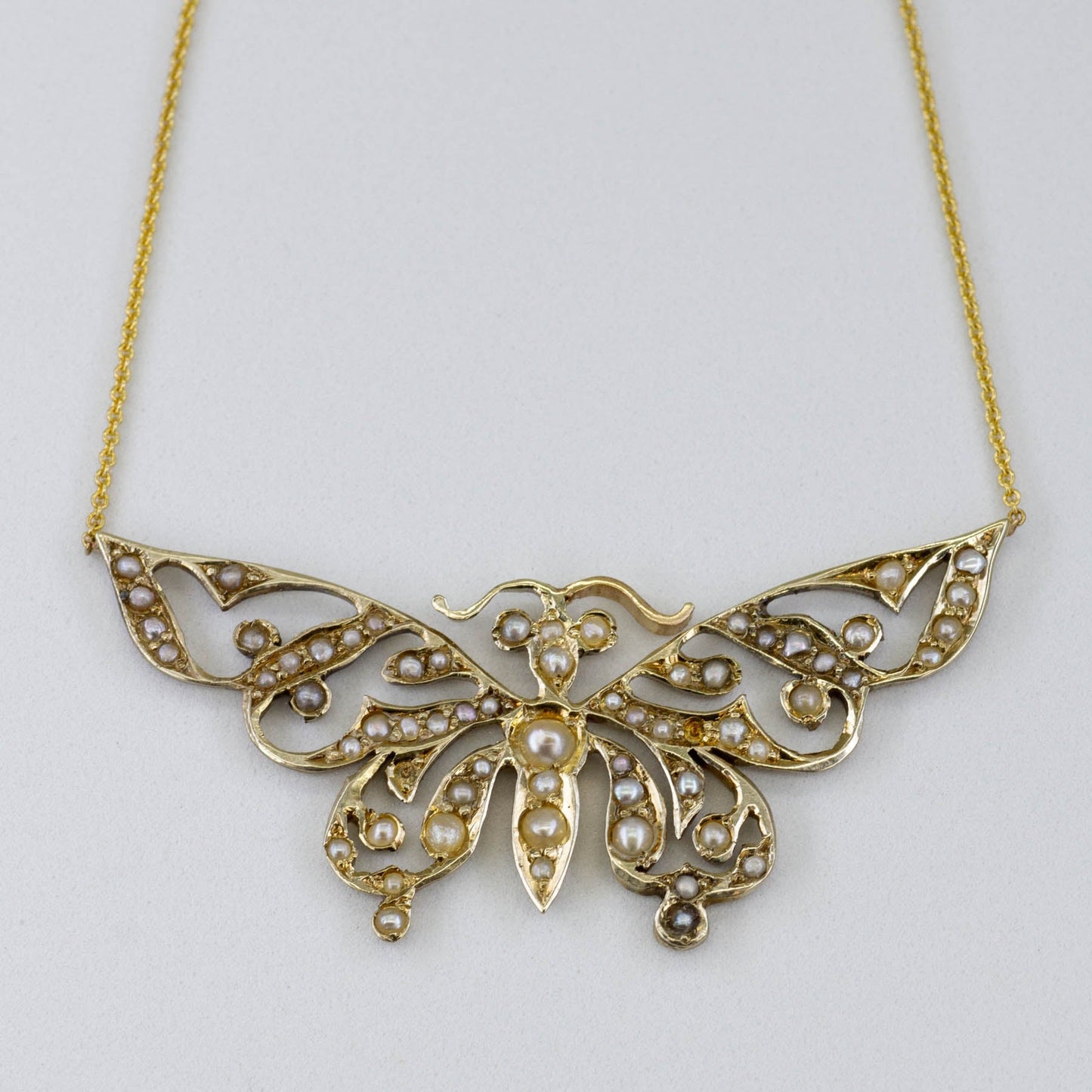100 Ways' Pearl Butterfly Necklace | 19.5 |