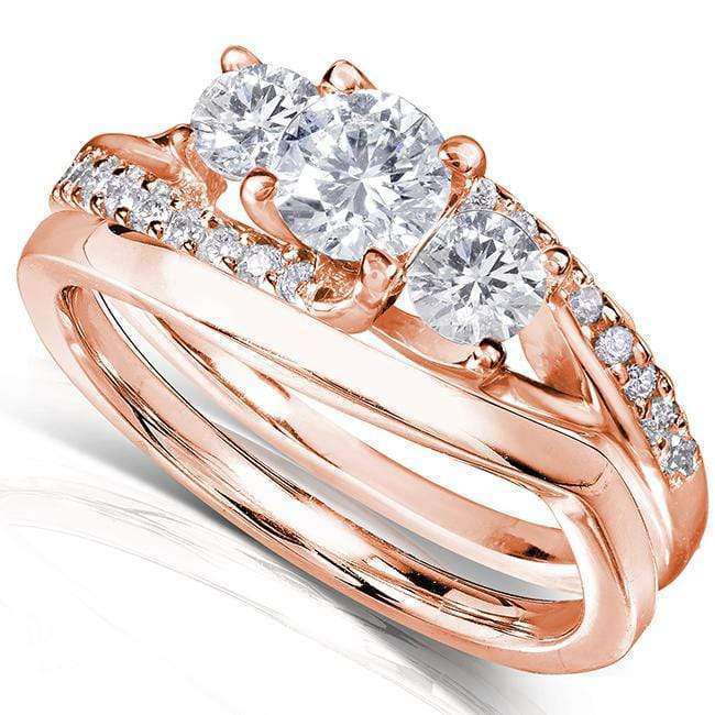 1.1 Carat Natural Diamond Round Solana Bridal Set