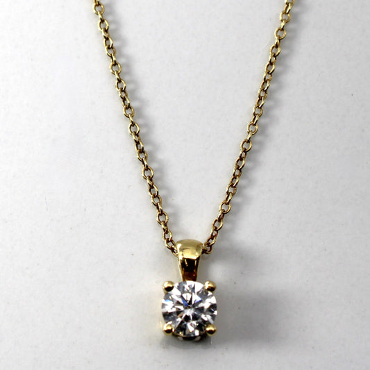 Birks' Solitaire Diamond Pendant Necklace | 0.43ct | 18|