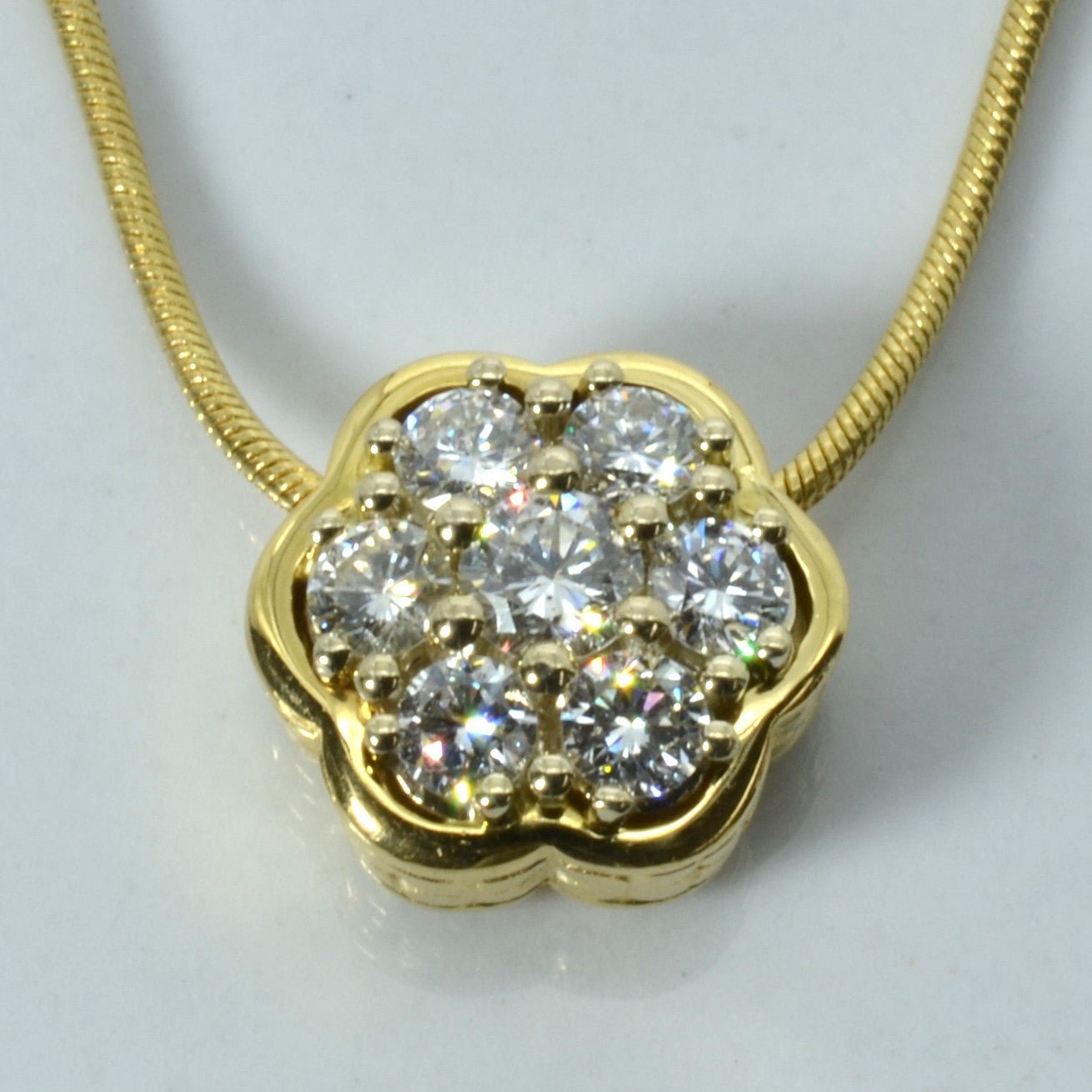 Birks' Cluster Set Diamond Necklace | 0.50ctw | 18|