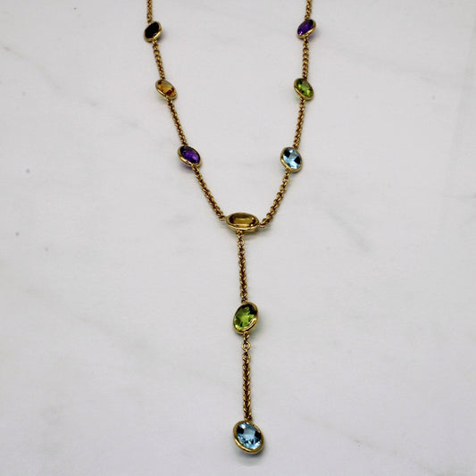 Birks' Multi Gem Drop Necklace | 26.30ctw | 16 |