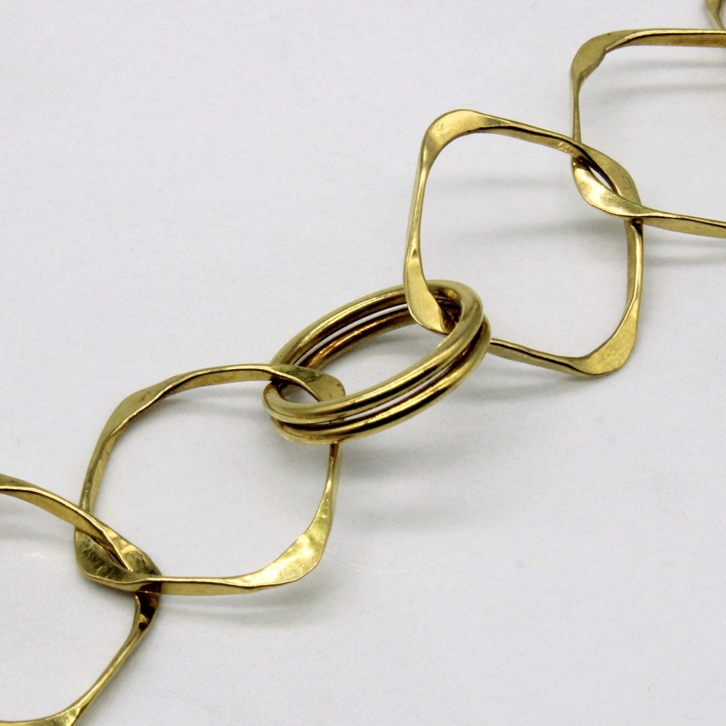 Brinkhaus' 18k Yellow Gold Soft Square Link Necklace | 36 |