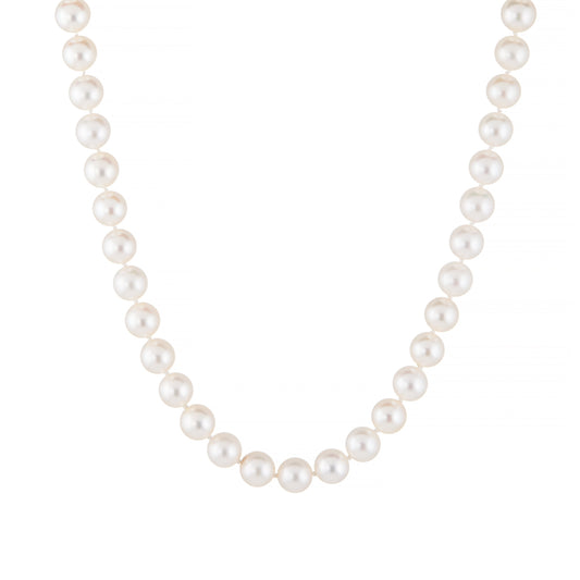 36.5 Inch Cultured Pearl Necklace Vintage 14k Gold